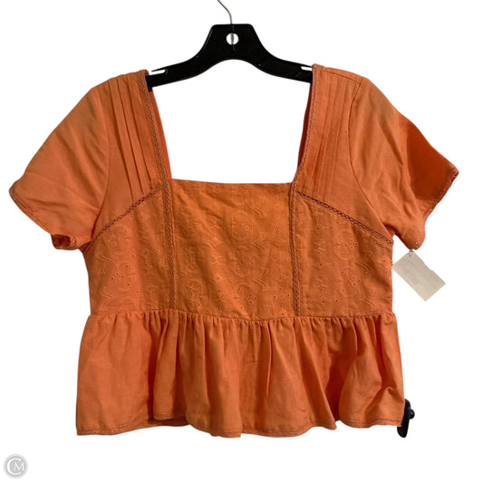 Top Short Sleeve By Clothes Mentor In Orange, Size: M