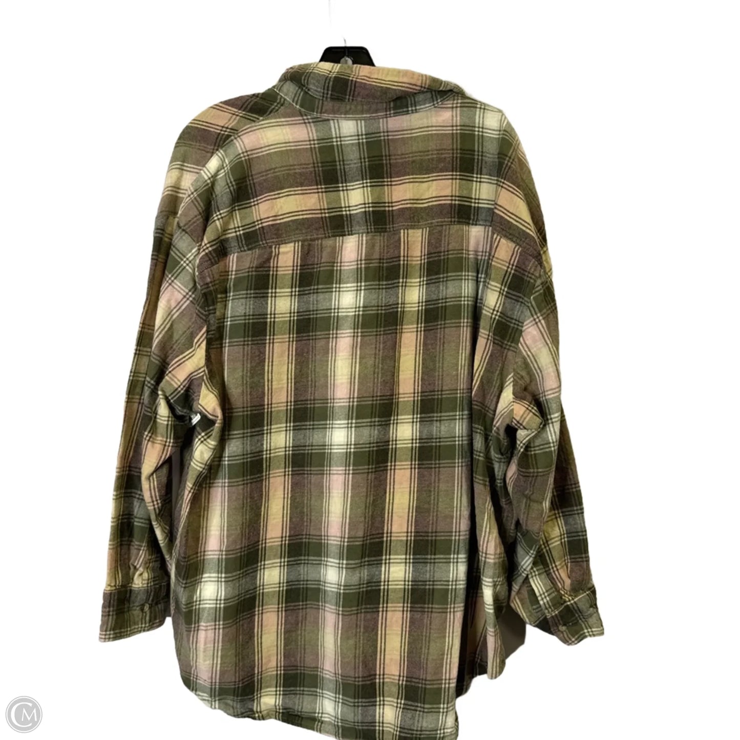 Top Long Sleeve By Old Navy In Plaid Pattern, Size: Xxl