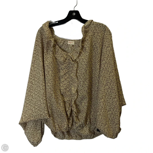 Blouse Long Sleeve By Hailey & Co In Cream, Size: M