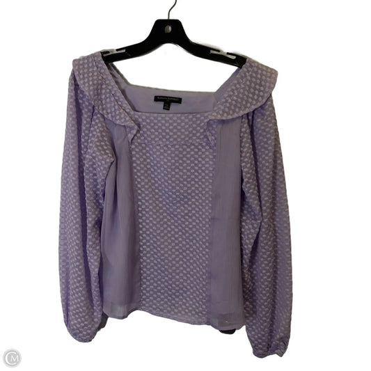 Blouse Long Sleeve By Banana Republic In Purple, Size: Xs