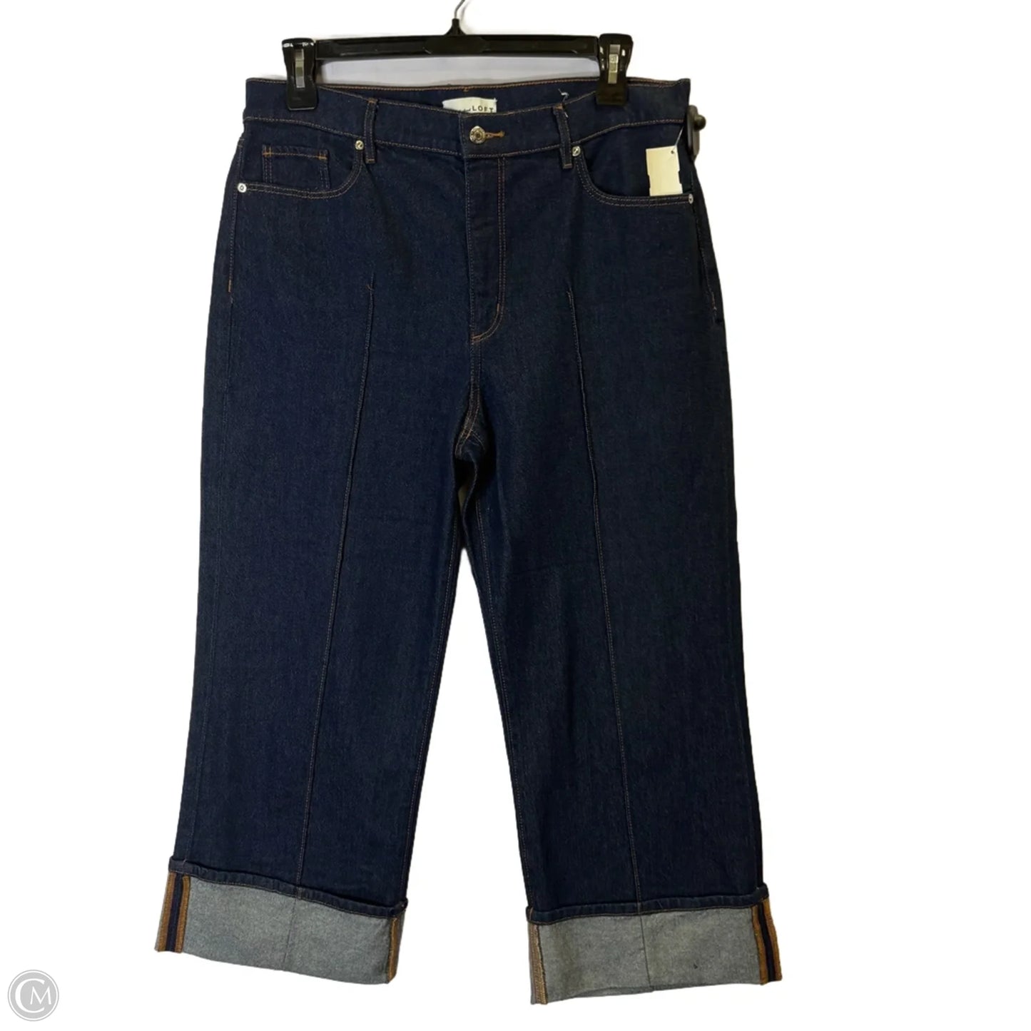 Jeans Straight By Loft In Blue Denim, Size: 12
