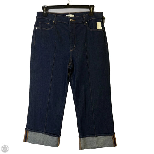 Jeans Straight By Loft In Blue Denim, Size: 12