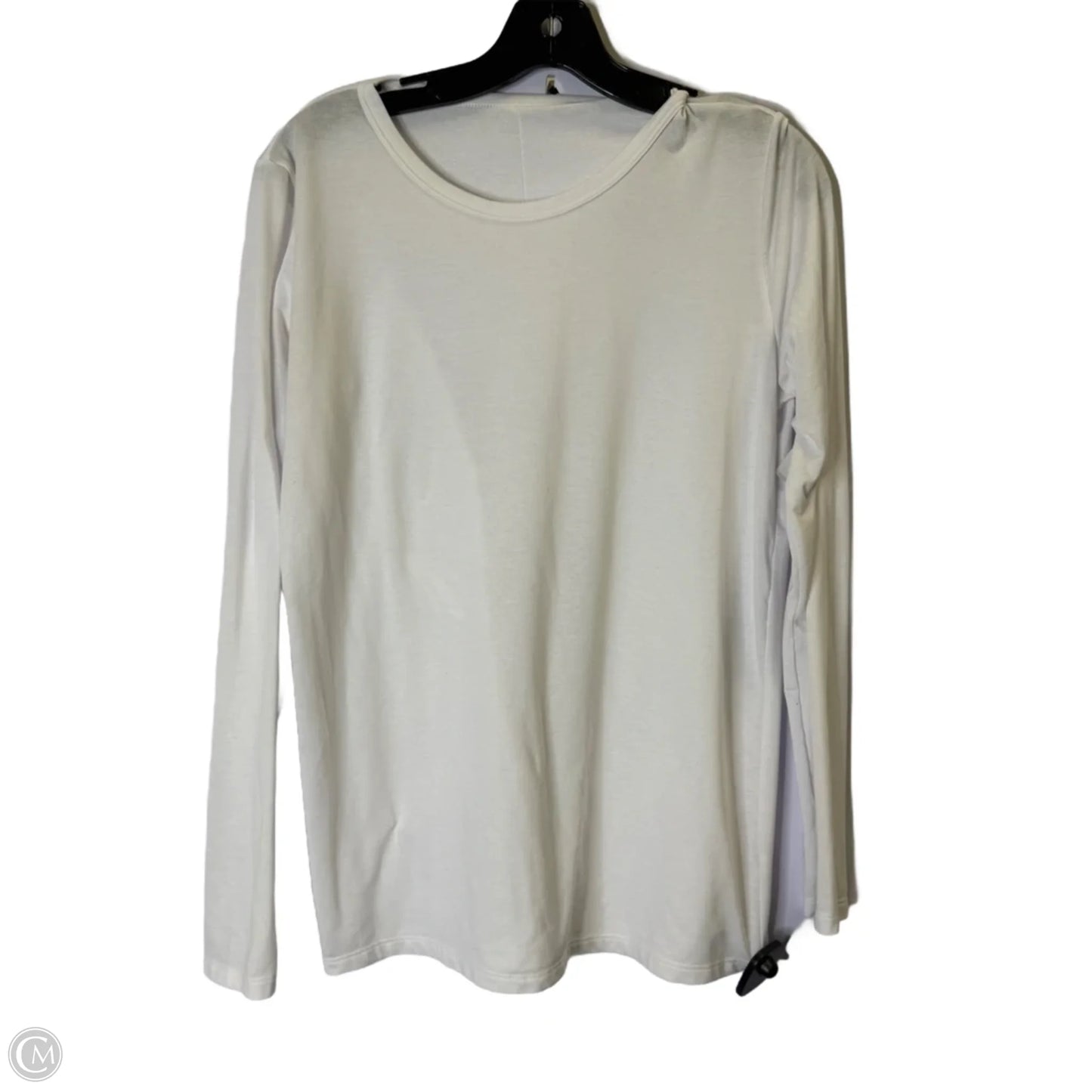 Athletic Top Long Sleeve Collar By Alo In White