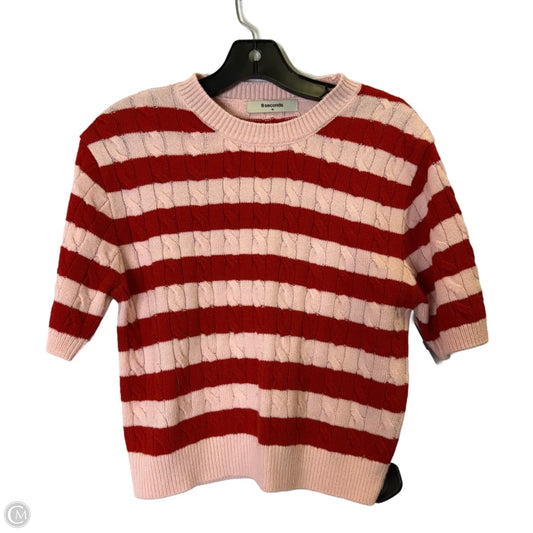 Sweater Short Sleeve By Clothes Mentor In Pink & Red, Size: M