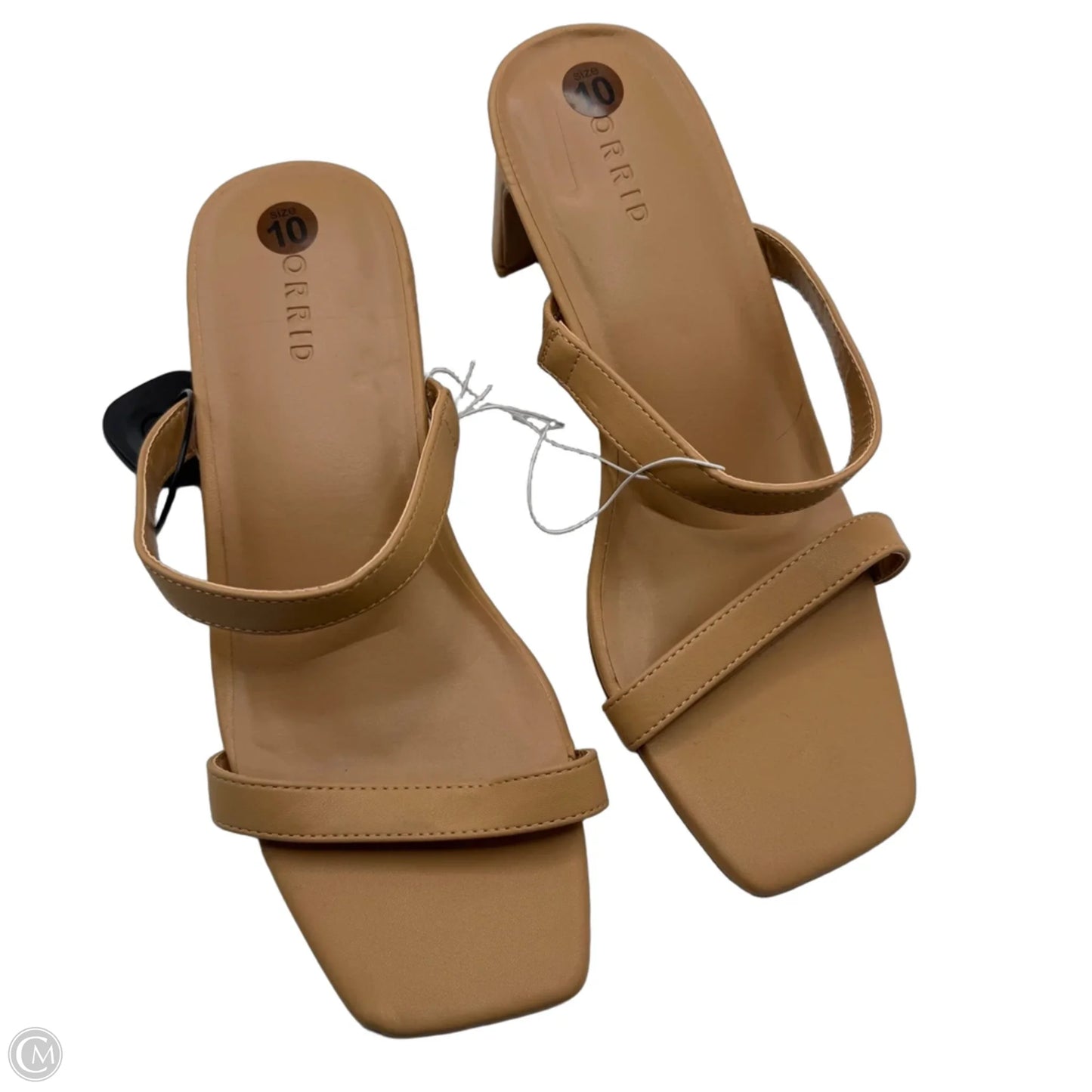 Sandals Heels Block By Torrid In Brown, Size: 10