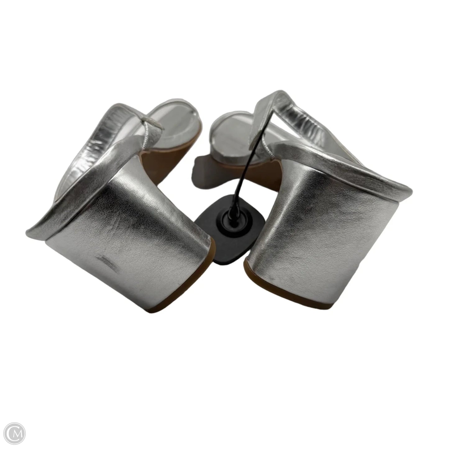 Sandals Heels Block By Torrid In Silver, Size: 10