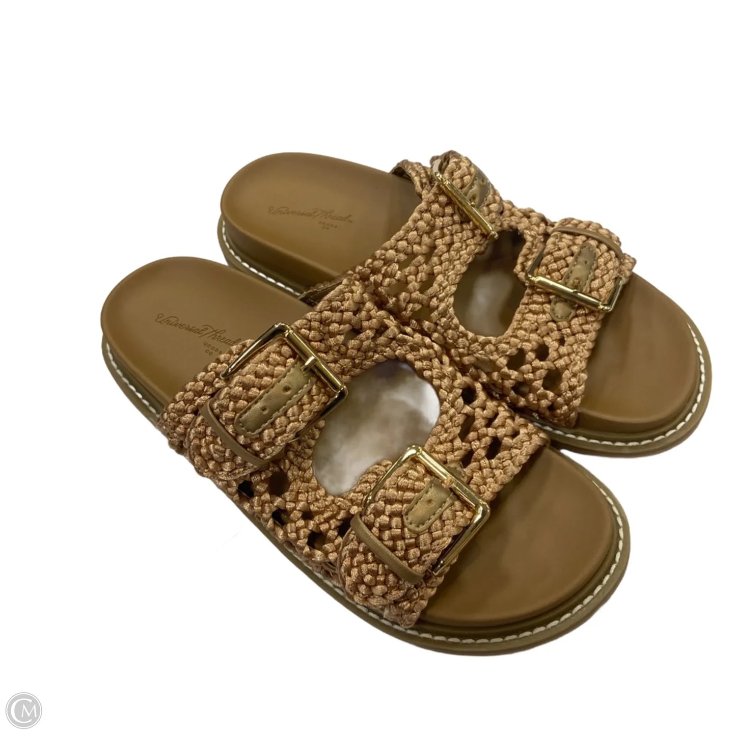 Sandals Flats By Universal Thread In Bronze, Size: 6