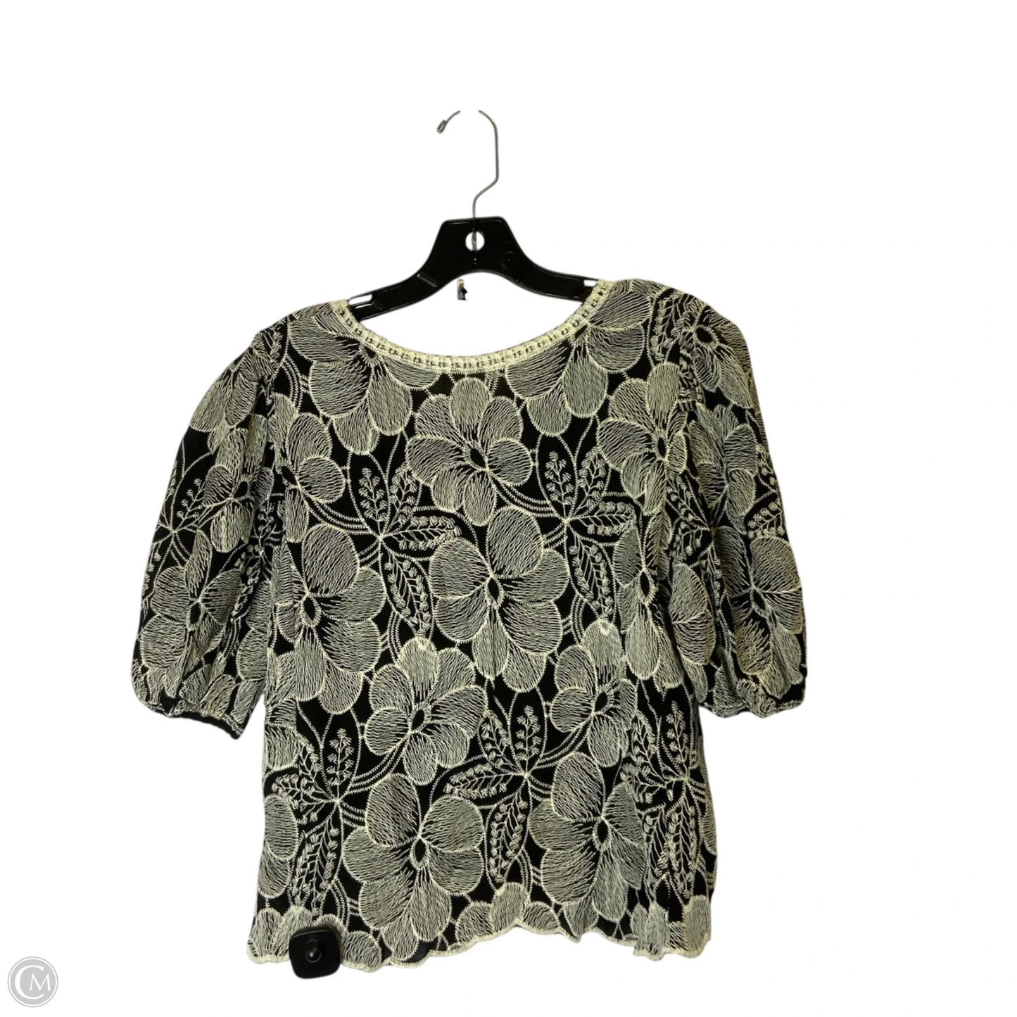 Top Short Sleeve By Solitaire In Black, Size: S