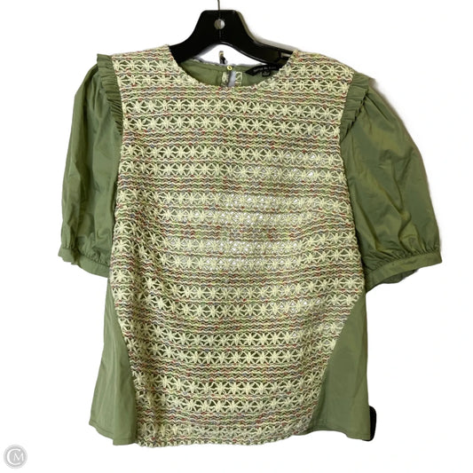 Blouse Short Sleeve By Strut & Bolt In Green, Size: L