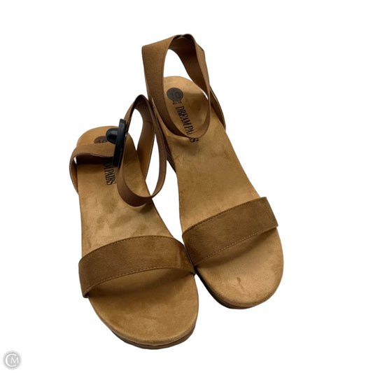 Sandals Heels Wedge By Dream Pairs In Brown, Size: 10