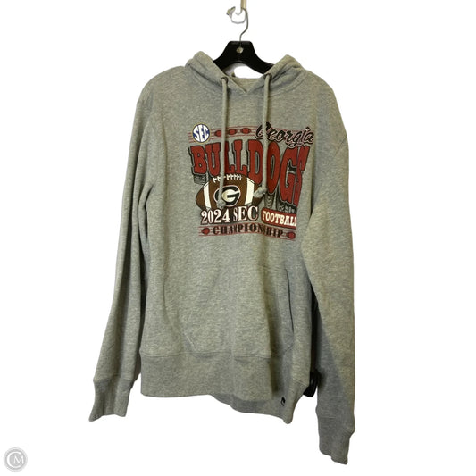 Sweatshirt Hoodie By Clothes Mentor In Grey, Size: Xl