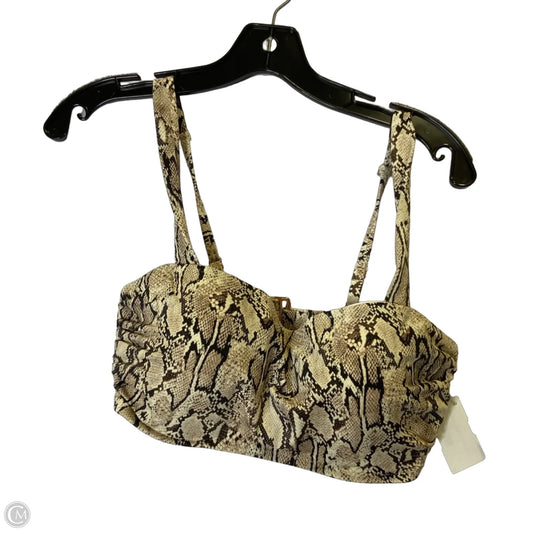 Swimsuit Top By Shade & Shore In Snakeskin Print, Size: L