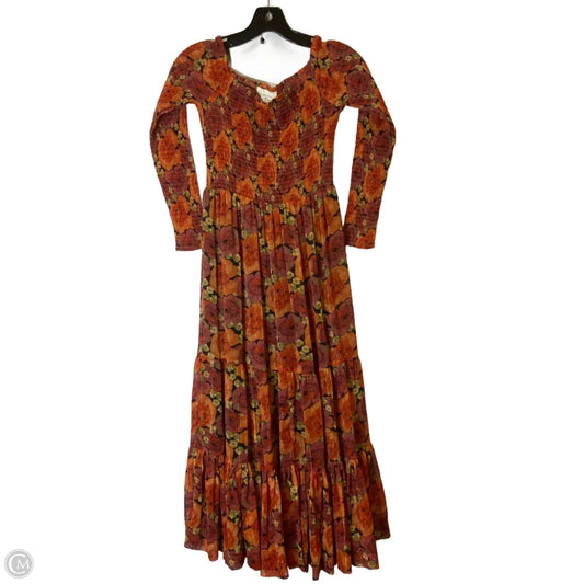 Dress Party Long By Pomander Place In Orange & Pink, Size: S