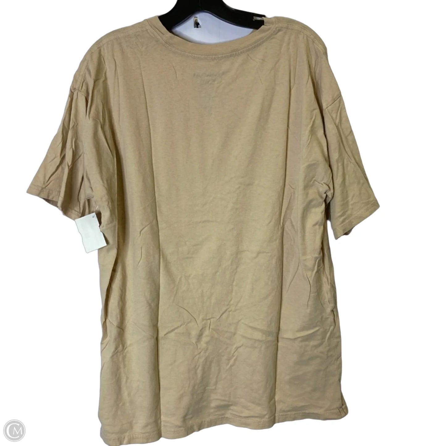Top Short Sleeve Basic By Clothes Mentor In Beige, Size: M