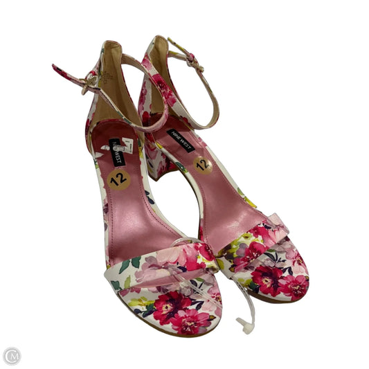 Shoes Heels Block By Nine West In Floral Print, Size: 12