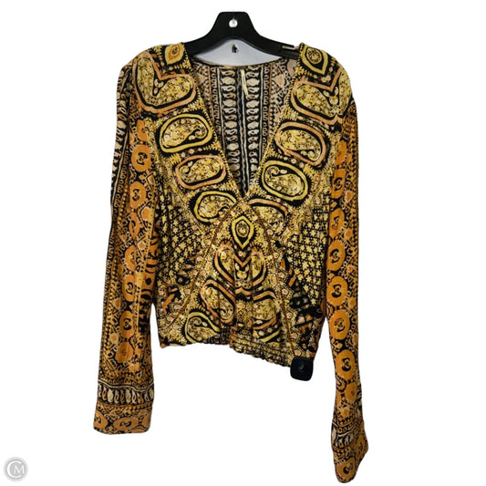 Top Long Sleeve By Free People In Orange, Size: L