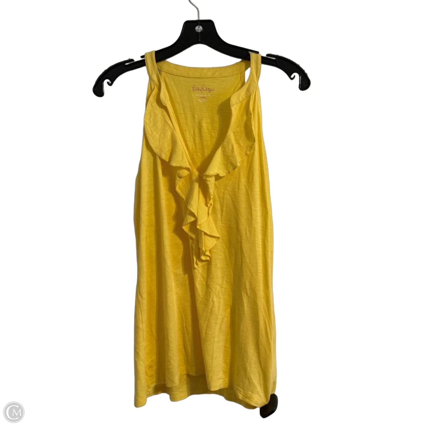 Top Sleeveless By Cmc In Yellow, Size: L