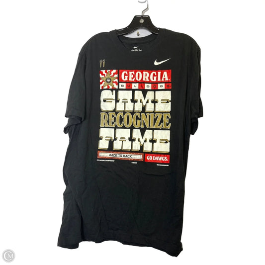 Top Short Sleeve Basic By Nike Apparel In Black, Size: Xxl