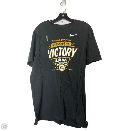 Top Short Sleeve Basic By Nike Apparel In Black, Size: Xl