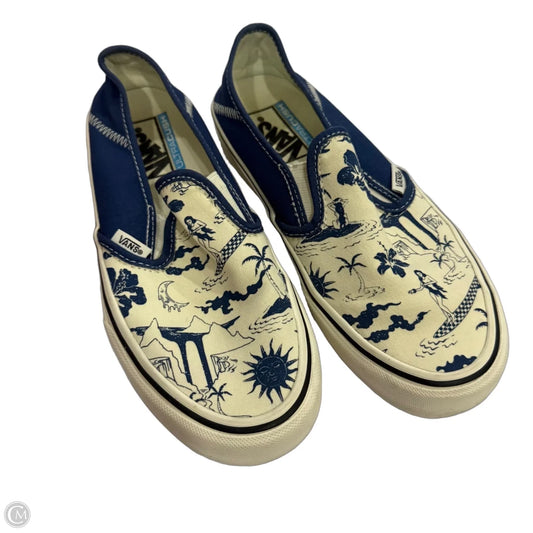 Shoes Sneakers By Vans In Blue & Cream, Size: 6
