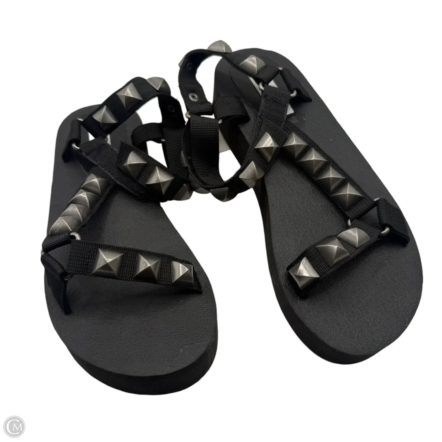 Sandals Heels Platform By Steve Madden In Black, Size: 8