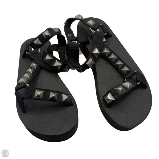 Sandals Heels Platform By Steve Madden In Black, Size: 8