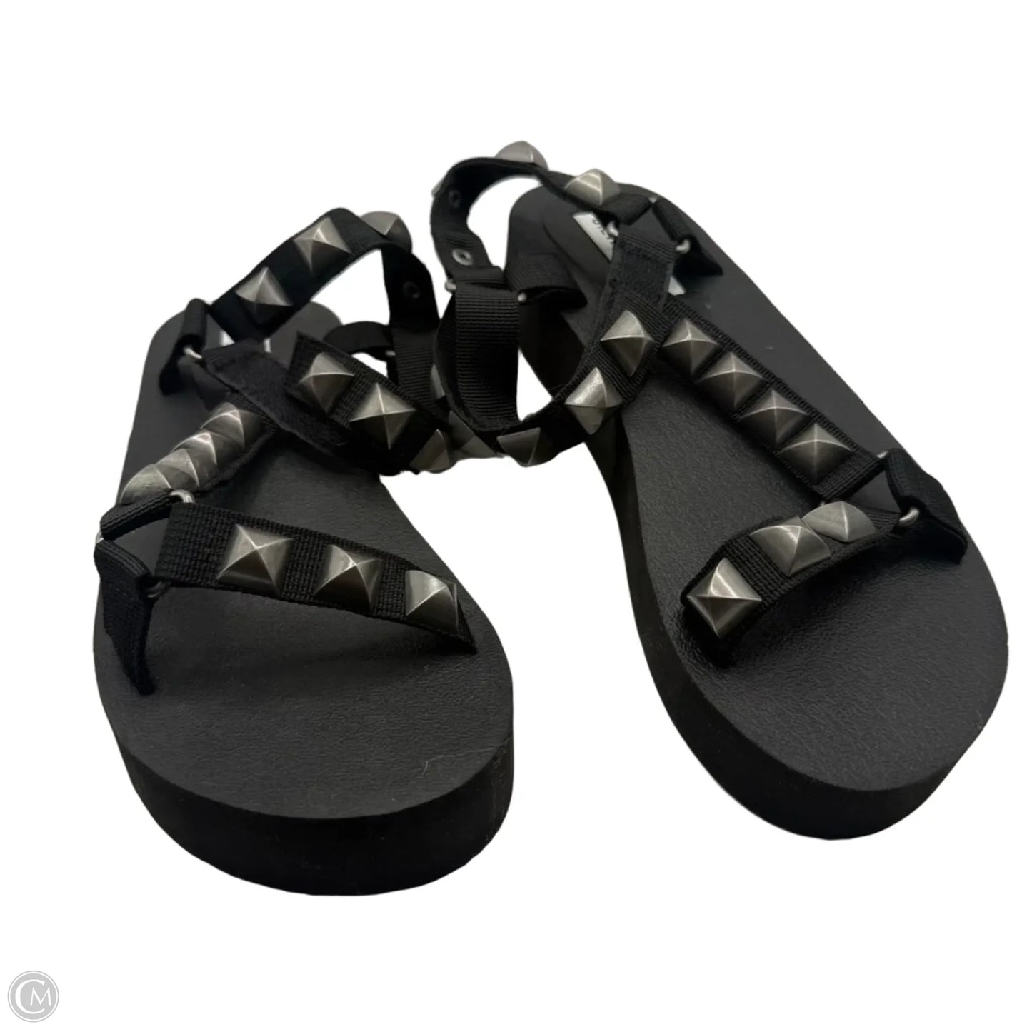 Sandals Heels Platform By Steve Madden In Black, Size: 8