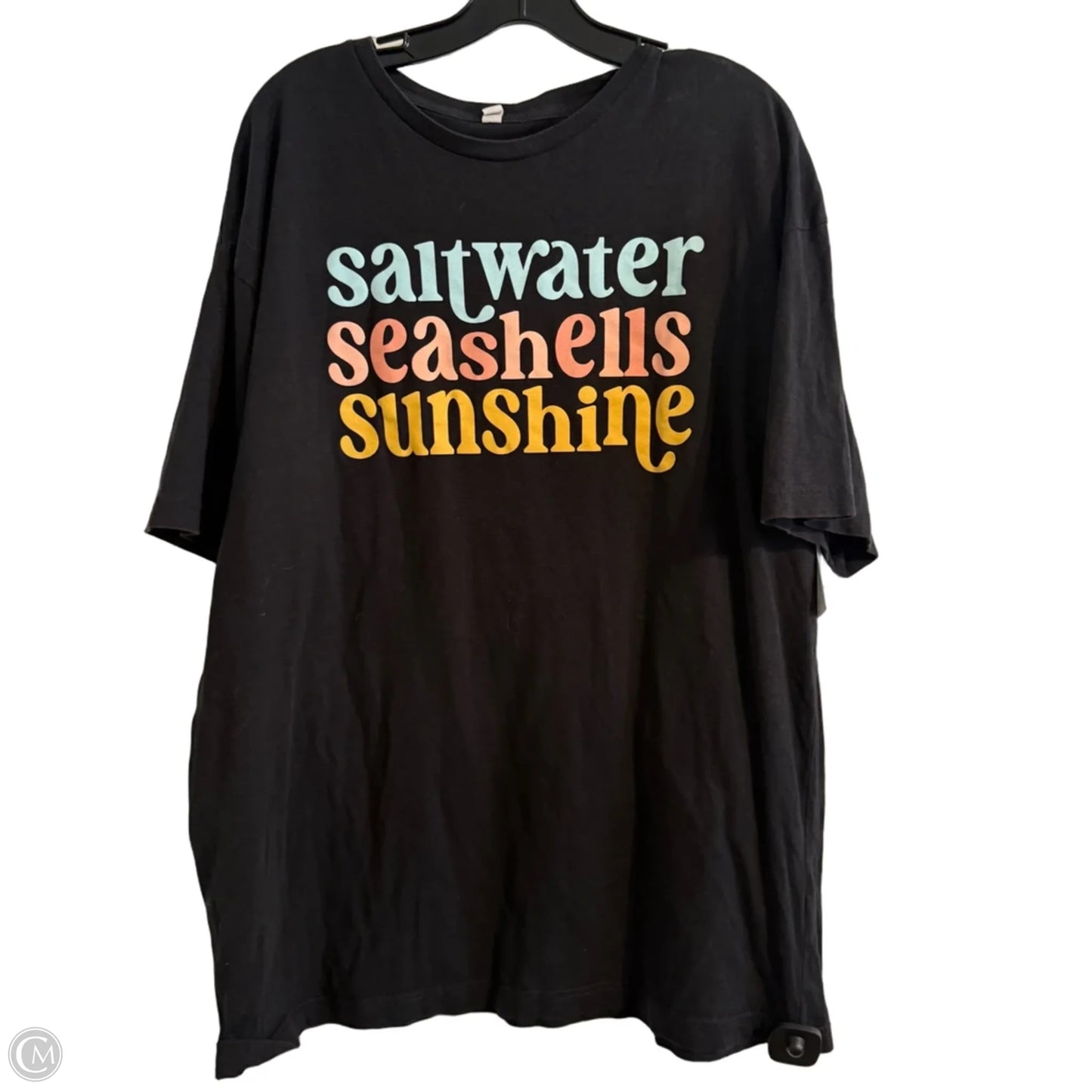 Top Short Sleeve Basic By Clothes Mentor In Black, Size: 2x