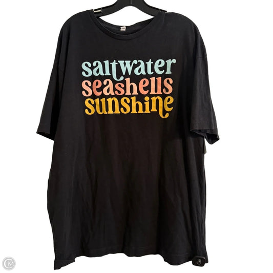 Top Short Sleeve Basic By Clothes Mentor In Black, Size: 2x