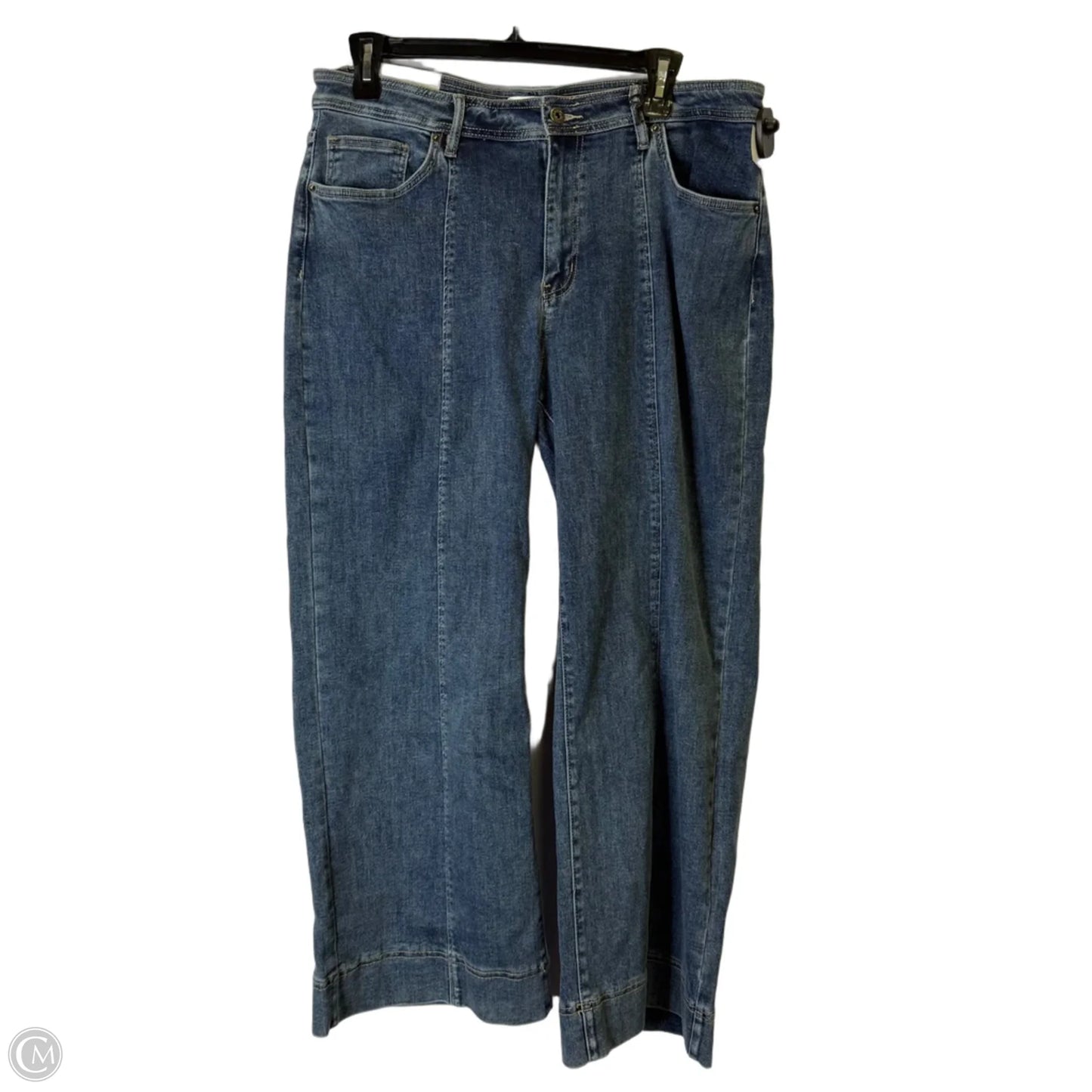 Jeans Flared By Micas In Blue Denim, Size: 18