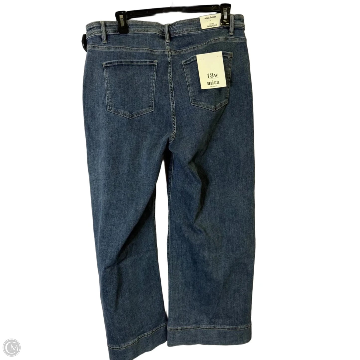 Jeans Flared By Micas In Blue Denim, Size: 18