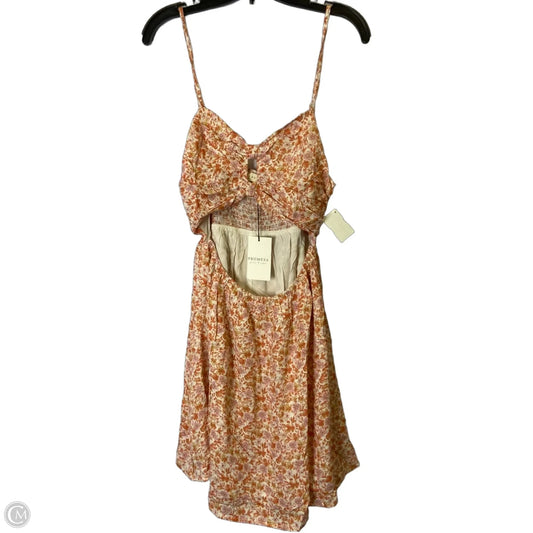 Dress Casual Short By Promesa In Orange & Pink, Size: M