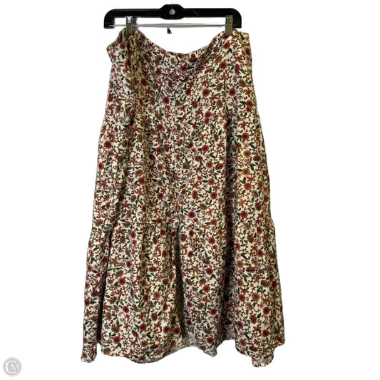 Skirt Midi By Old Navy In Floral Print, Size: 4x