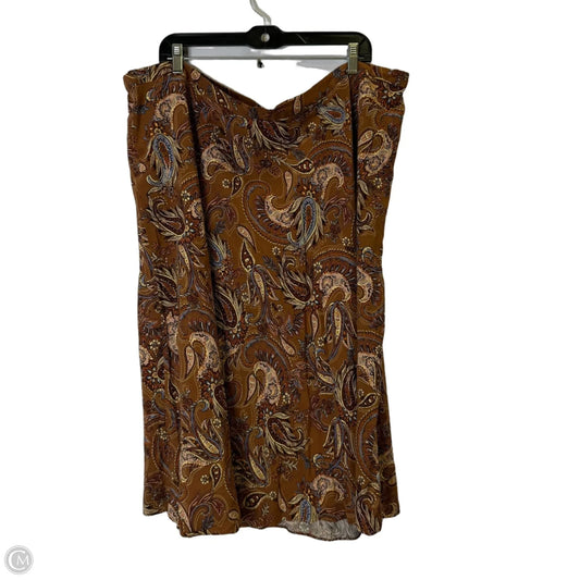 Skirt Midi By J. Jill In Brown, Size: 4x
