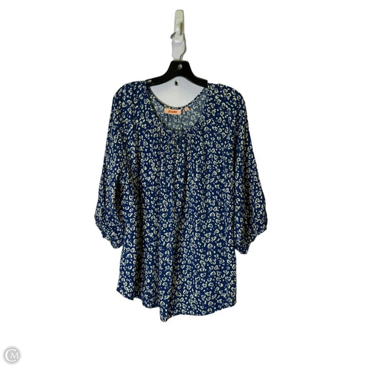Top Short Sleeve By Evri In Animal Print, Size: 1x