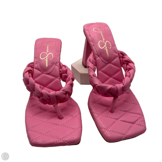 Shoes Heels Block By Jessica Simpson In Pink, Size: 8