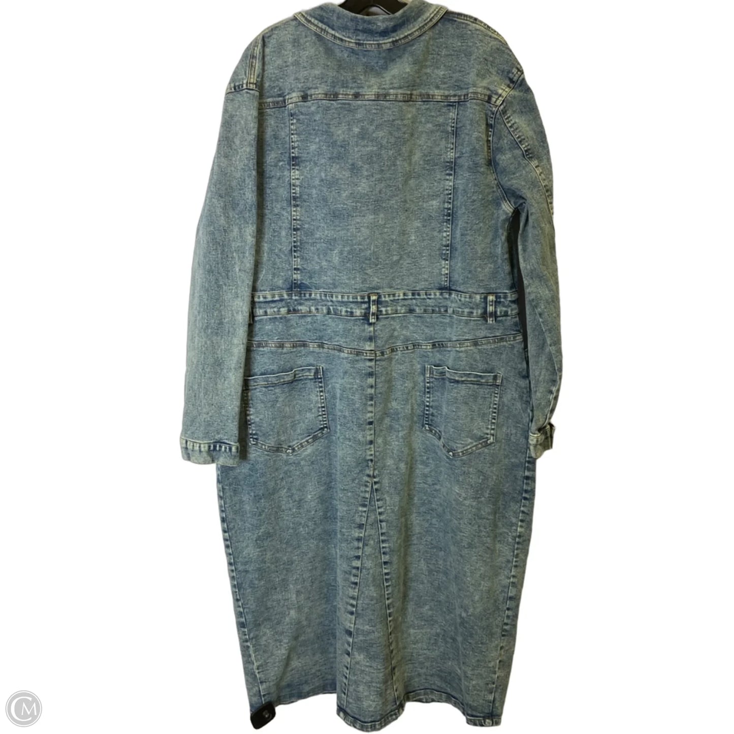 Dress Casual Midi By Andthewhy In Blue Denim, Size: 1x