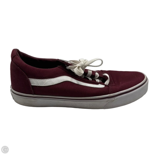 Shoes Sneakers By Vans In Maroon, Size: 11