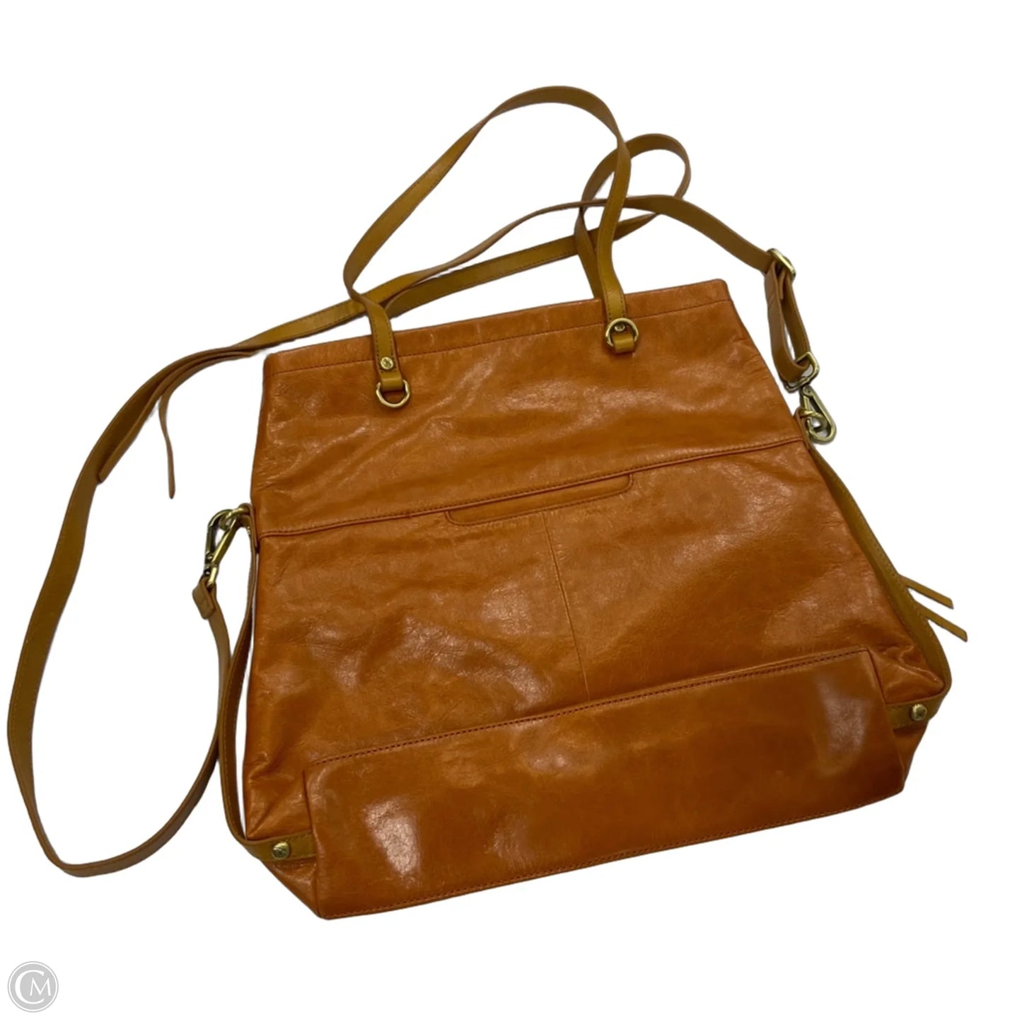 Handbag Leather By Hobo Intl, Size: Medium