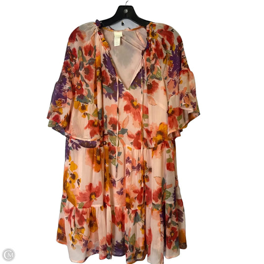 Dress Casual Short By H&m In Floral Print, Size: M