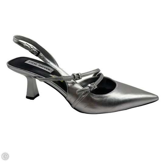 Shoes Heels Stiletto By Steve Madden In Silver, Size: 9