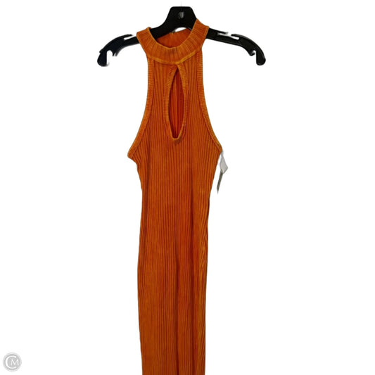 Dress Casual Midi By Fashion Nova In Orange, Size: L
