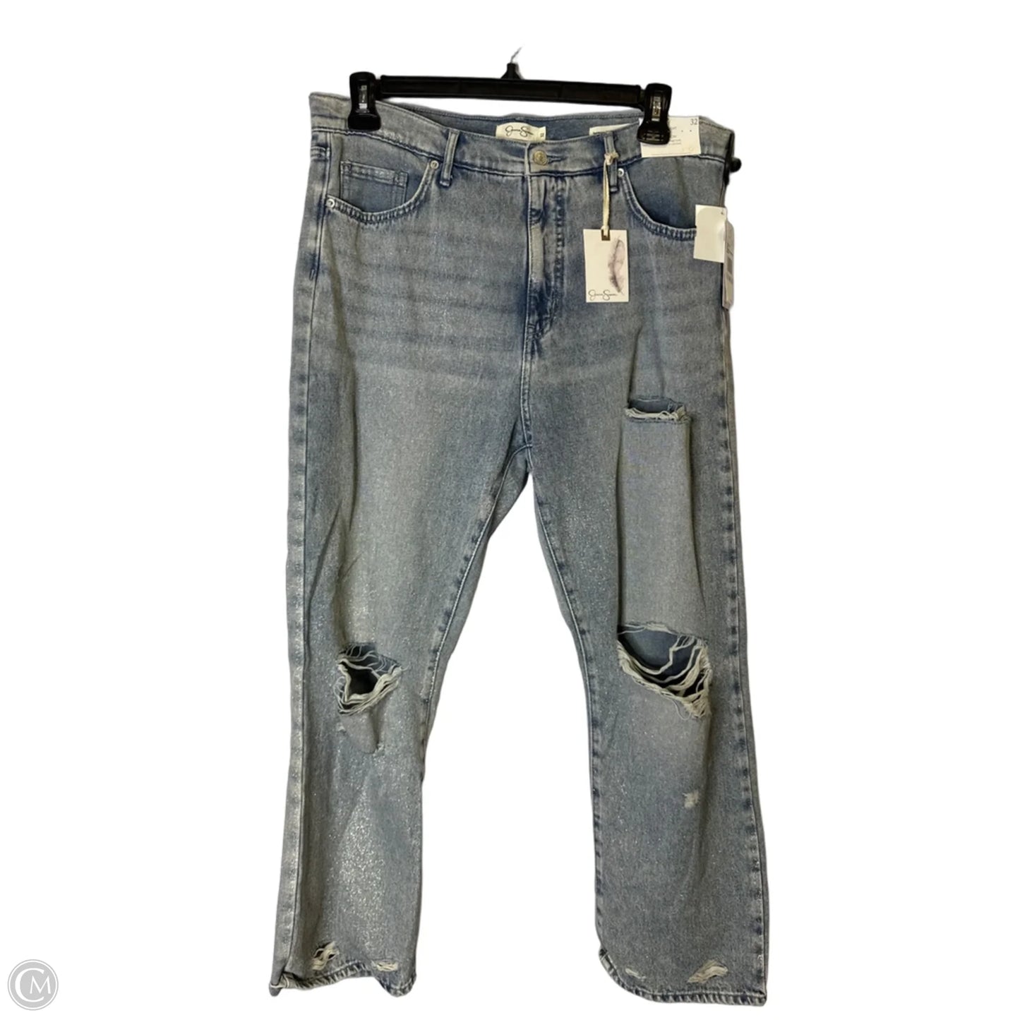 Jeans Straight By Jessica Simpson In Blue Denim, Size: 12