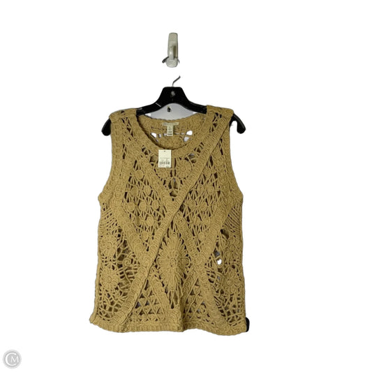 Top Sleeveless By Cato In Beige, Size: Xl