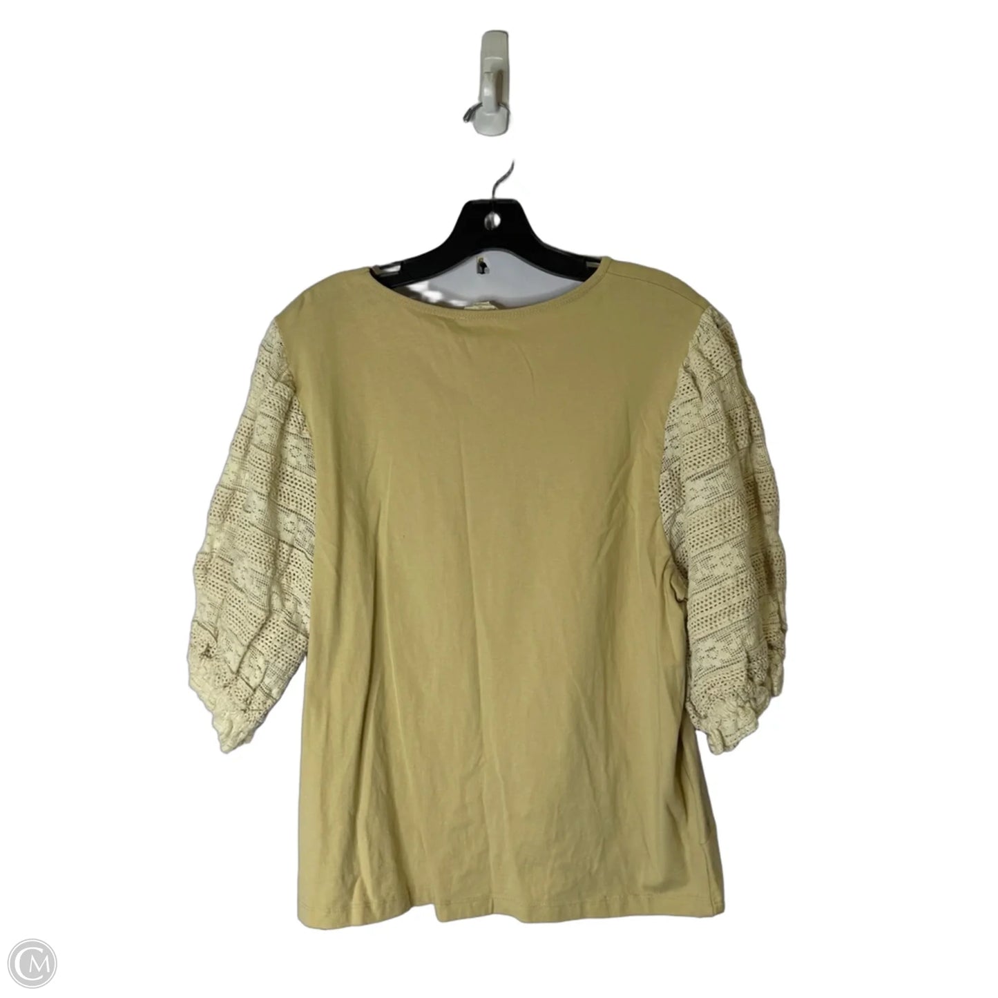 Top Short Sleeve By Let Me Be In Beige, Size: Xl