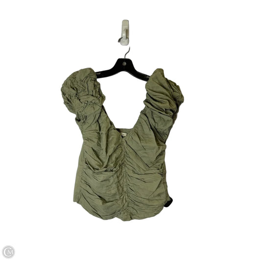 Blouse Short Sleeve By Abercrombie And Fitch In Green, Size: Xl