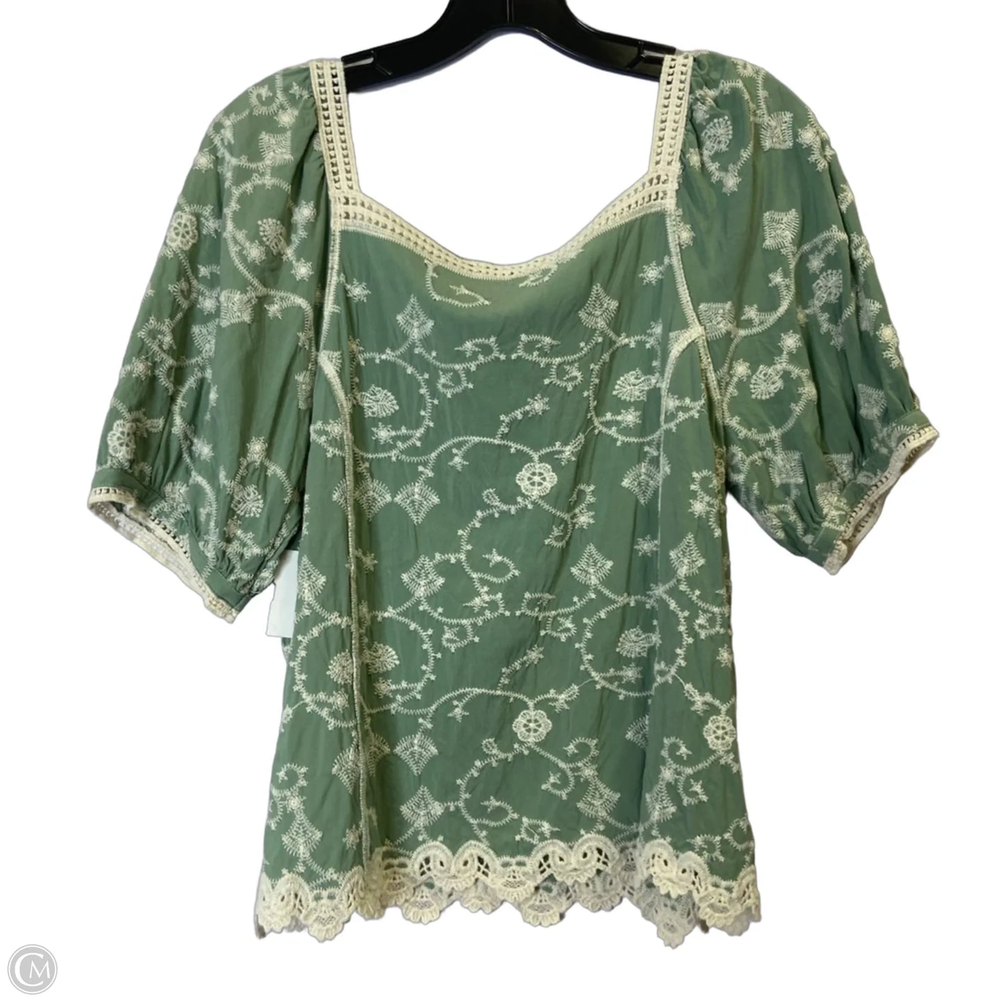 Blouse Short Sleeve By Democracy In Green, Size: S