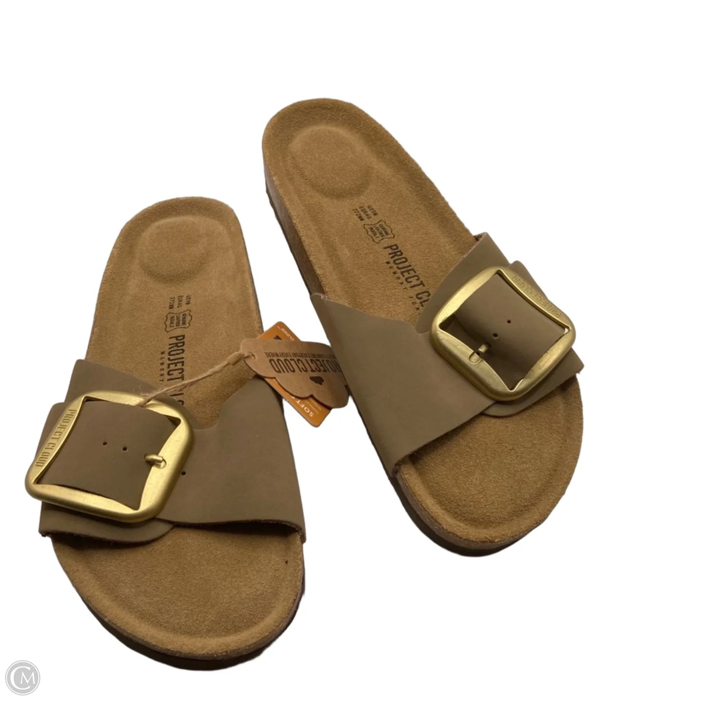 Sandals Flats By Clothes Mentor In Beige, Size: 9