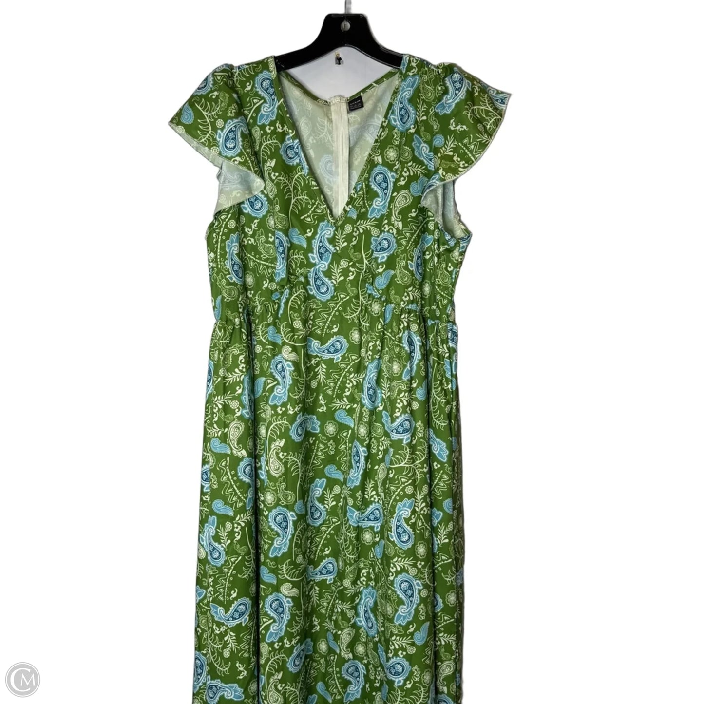 Dress Casual Maxi By Shein In Blue & Green, Size: 8