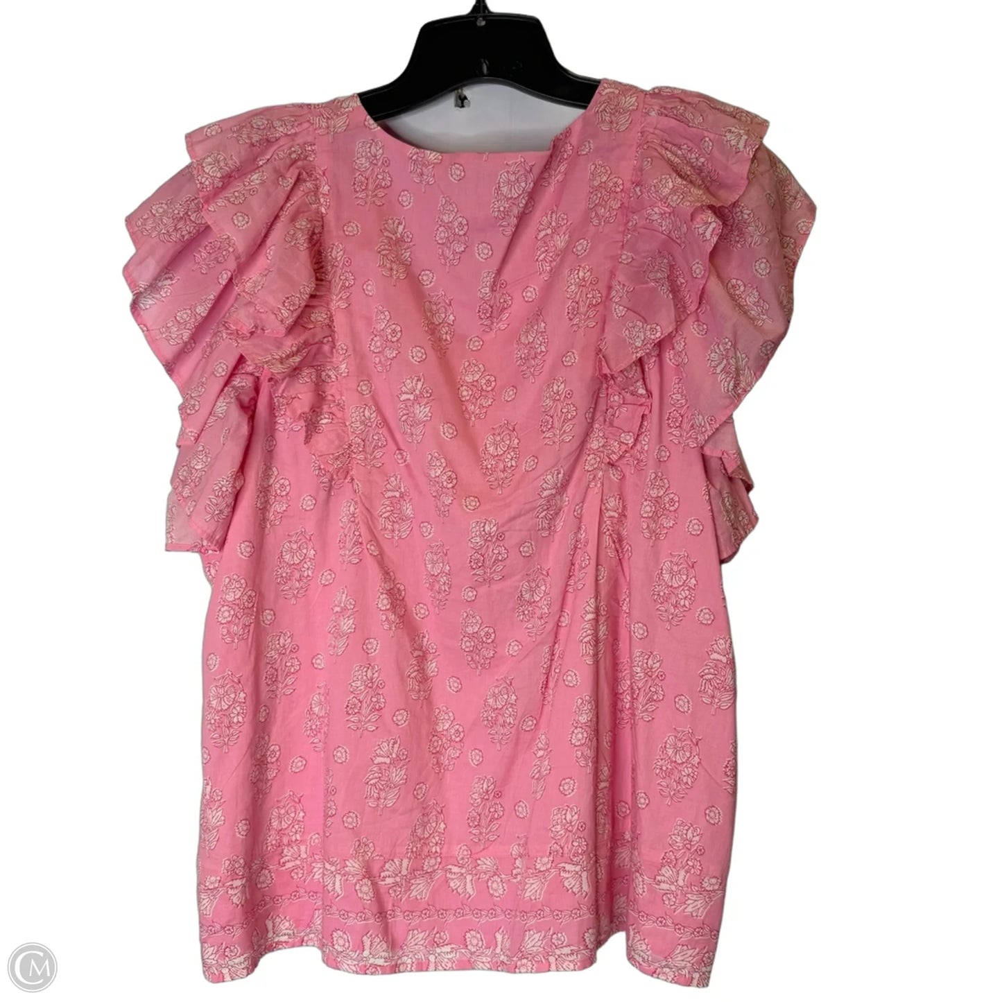 Blouse Short Sleeve By Crown And Ivy In Pink, Size: Xxl